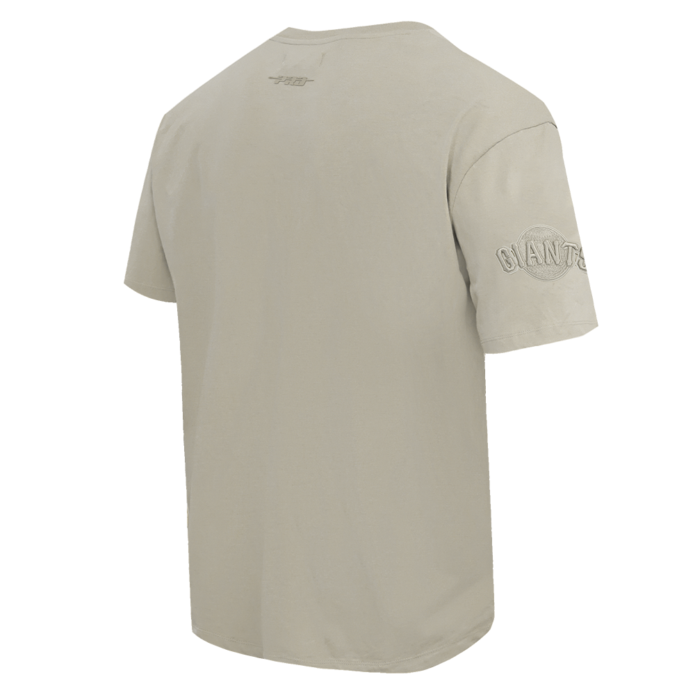 MLB SAN FRANCISCO GIANTS NEUTRAL HAUT EN JERSEY DE COTON À ÉPAULES TOMBANTES POUR HOMME (TAUPE)
