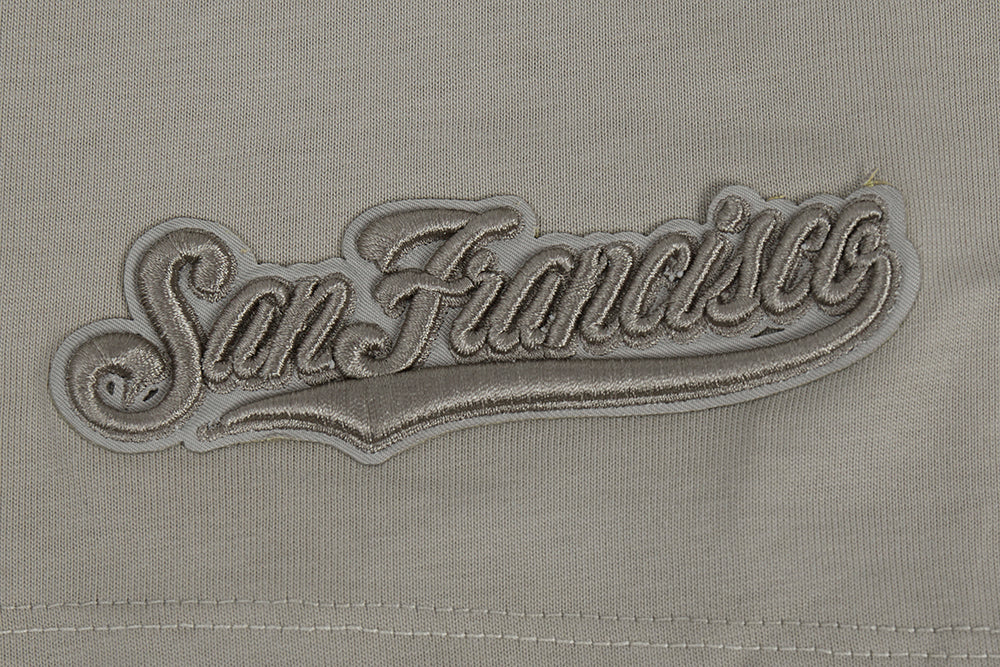 MLB SAN FRANCISCO GIANTS NEUTRAL HAUT EN JERSEY DE COTON À ÉPAULES TOMBANTES POUR HOMME (TAUPE)