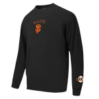 MLB SAN FRANCISCO GIANTS WINGSPAN HAUT À MANCHES LONGUES ET À ÉPAULES TOMBANTES V2 POUR HOMME (NOIR)
