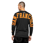 MLB SAN FRANCISCO GIANTS WINGSPAN HAUT À MANCHES LONGUES ET À ÉPAULES TOMBANTES V2 POUR HOMME (NOIR)