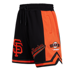 MLB SAN FRANCISCO GIANTS SCRIPT TAIL SHORT EN MAILLE DOUBLE 2.0 POUR HOMME (NOIR/ORANGE)