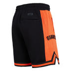 MLB SAN FRANCISCO GIANTS SCRIPT TAIL SHORT EN MAILLE DOUBLE 2.0 POUR HOMME (NOIR/ORANGE)