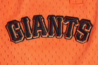 MLB SAN FRANCISCO GIANTS SCRIPT TAIL SHORT EN MAILLE DOUBLE 2.0 POUR HOMME (NOIR/ORANGE)