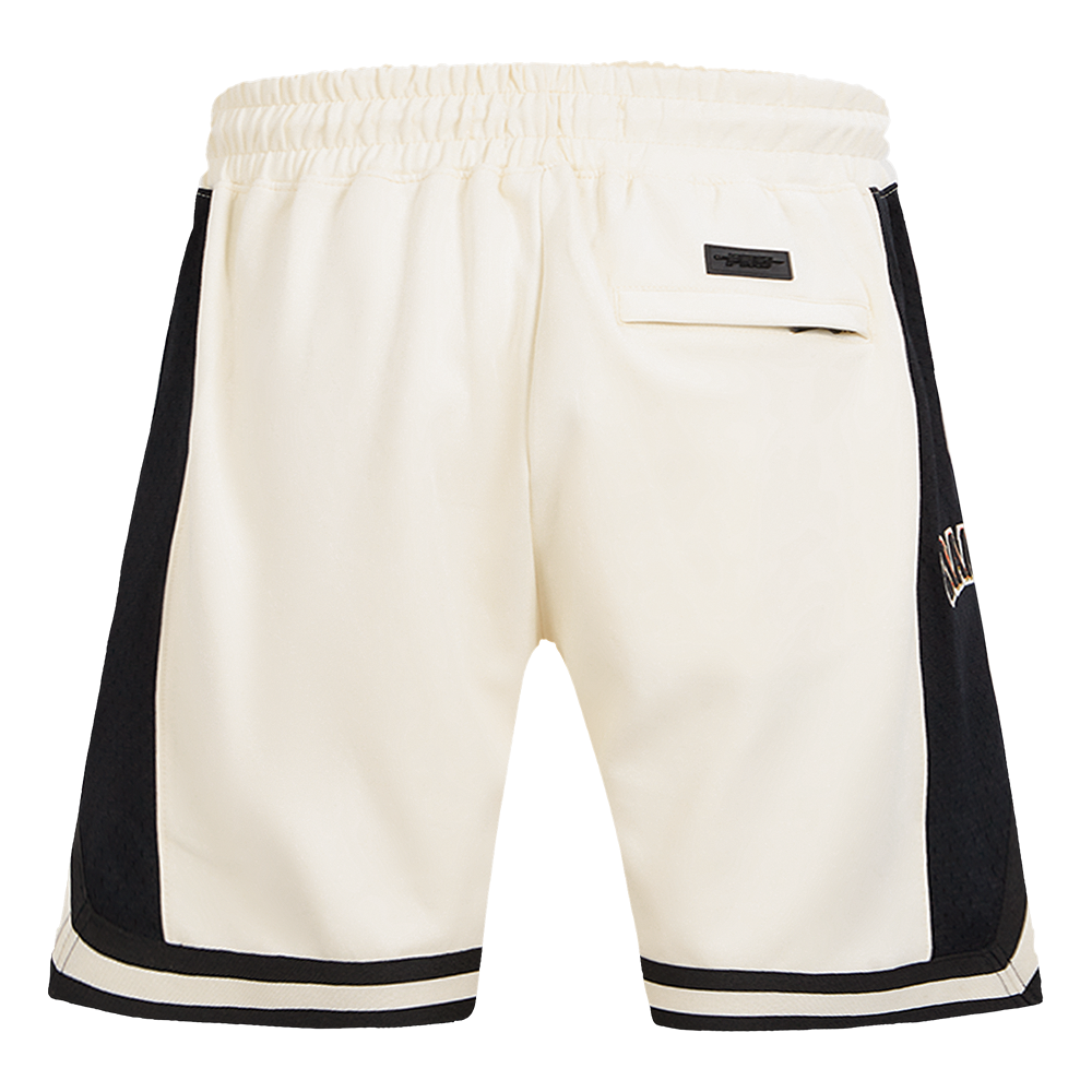 MLB SAN FRANCISCO GIANTS SCRIPT TAIL SHORT EN MAILLE DOUBLE 2.0 POUR HOMME (COQUILLE D'ŒUF/NOIR)