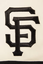 MLB SAN FRANCISCO GIANTS SCRIPT TAIL SHORT EN MAILLE DOUBLE 2.0 POUR HOMME (COQUILLE D'ŒUF/NOIR)