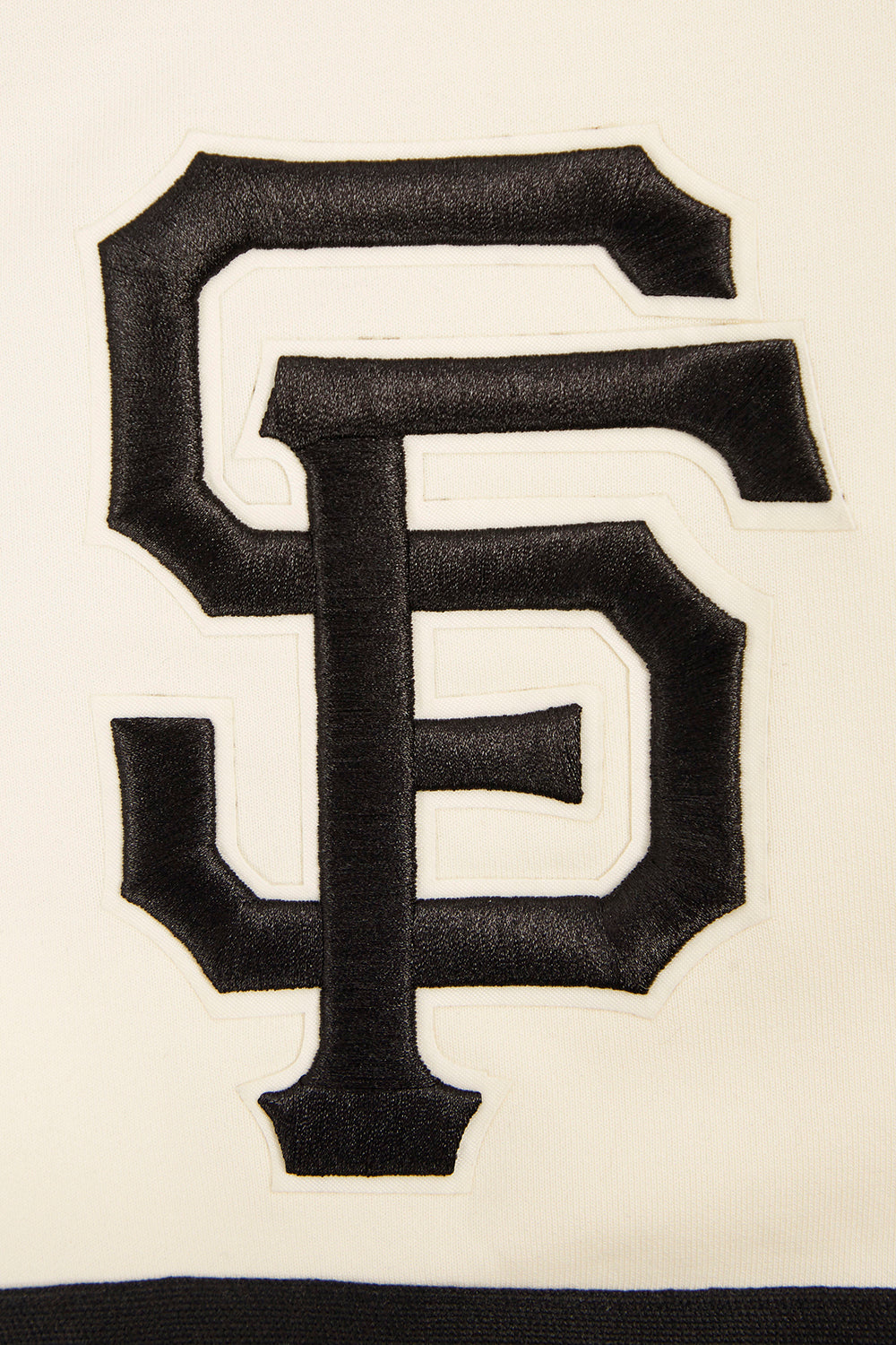 MLB SAN FRANCISCO GIANTS SCRIPT TAIL SHORT EN MAILLE DOUBLE 2.0 POUR HOMME (COQUILLE D'ŒUF/NOIR)