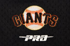 MLB SAN FRANCISCO GIANTS SCRIPT TAIL SHORT EN MAILLE DOUBLE 2.0 POUR HOMME (COQUILLE D'ŒUF/NOIR)