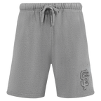 MLB SAN FRANCISCO GIANTS NEUTRAL SHORT EN MOLLETON POUR HOMME (GRIS CHINÉ FONCÉ)
