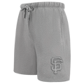 MLB SAN FRANCISCO GIANTS NEUTRAL SHORT EN MOLLETON POUR HOMME (GRIS CHINÉ FONCÉ)