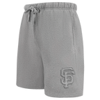 MLB SAN FRANCISCO GIANTS NEUTRAL SHORT EN MOLLETON POUR HOMME (GRIS CHINÉ FONCÉ)