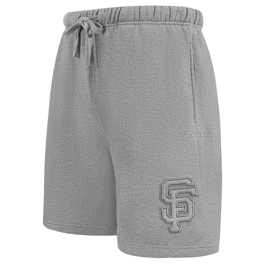 MLB SAN FRANCISCO GIANTS NEUTRAL SHORT EN MOLLETON POUR HOMME (GRIS CHINÉ FONCÉ)