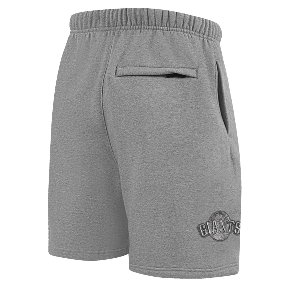 MLB SAN FRANCISCO GIANTS NEUTRAL SHORT EN MOLLETON POUR HOMME (GRIS CHINÉ FONCÉ)