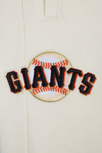 MLB SAN FRANCISCO GIANTS SCRIPT TAIL PANTALON OUATÉ EN MOLLETON CÔTELÉ POUR HOMME (COQUILLE D'ŒUF/NOIR)