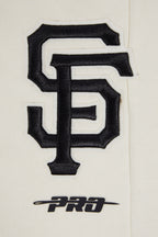 MLB SAN FRANCISCO GIANTS SCRIPT TAIL PANTALON OUATÉ EN MOLLETON CÔTELÉ POUR HOMME (COQUILLE D'ŒUF/NOIR)