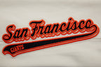 MLB SAN FRANCISCO GIANTS SCRIPT TAIL PANTALON OUATÉ EN MOLLETON CÔTELÉ POUR HOMME (COQUILLE D'ŒUF/NOIR)