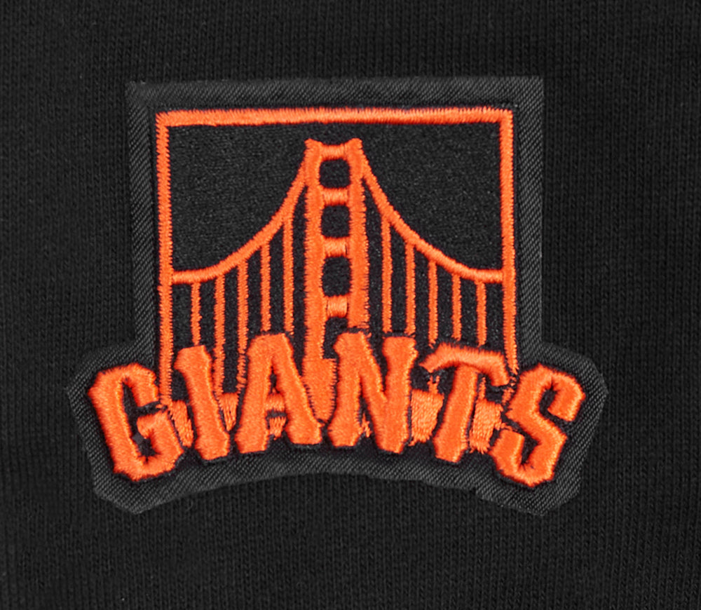 MLB SAN FRANCISCO GIANTS MASH UP PANTALON OUATÉ EN MOLLETON CÔTELÉ POUR HOMME (NOIR/ORANGE)