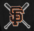 MLB SAN FRANCISCO GIANTS MASH UP PANTALON OUATÉ EN MOLLETON CÔTELÉ POUR HOMME (NOIR/ORANGE)