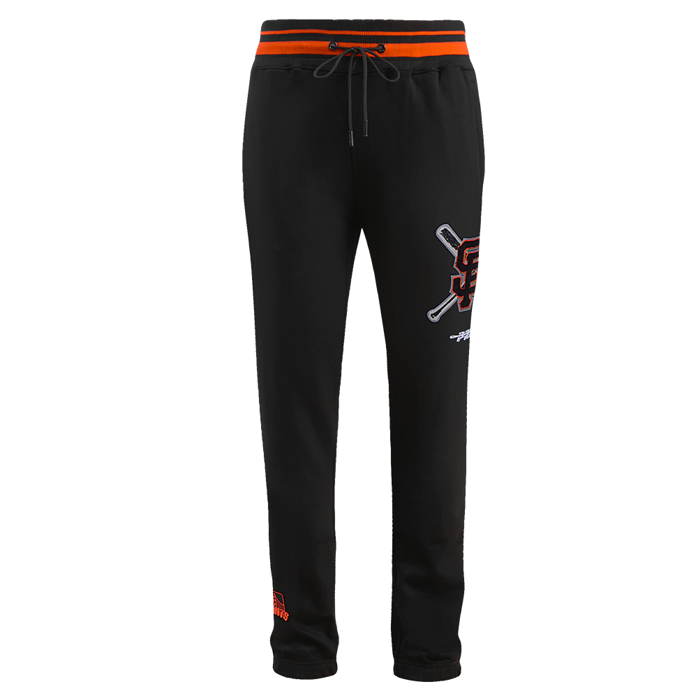 MLB SAN FRANCISCO GIANTS MASH UP PANTALON OUATÉ EN MOLLETON CÔTELÉ POUR HOMME (NOIR/ORANGE)
