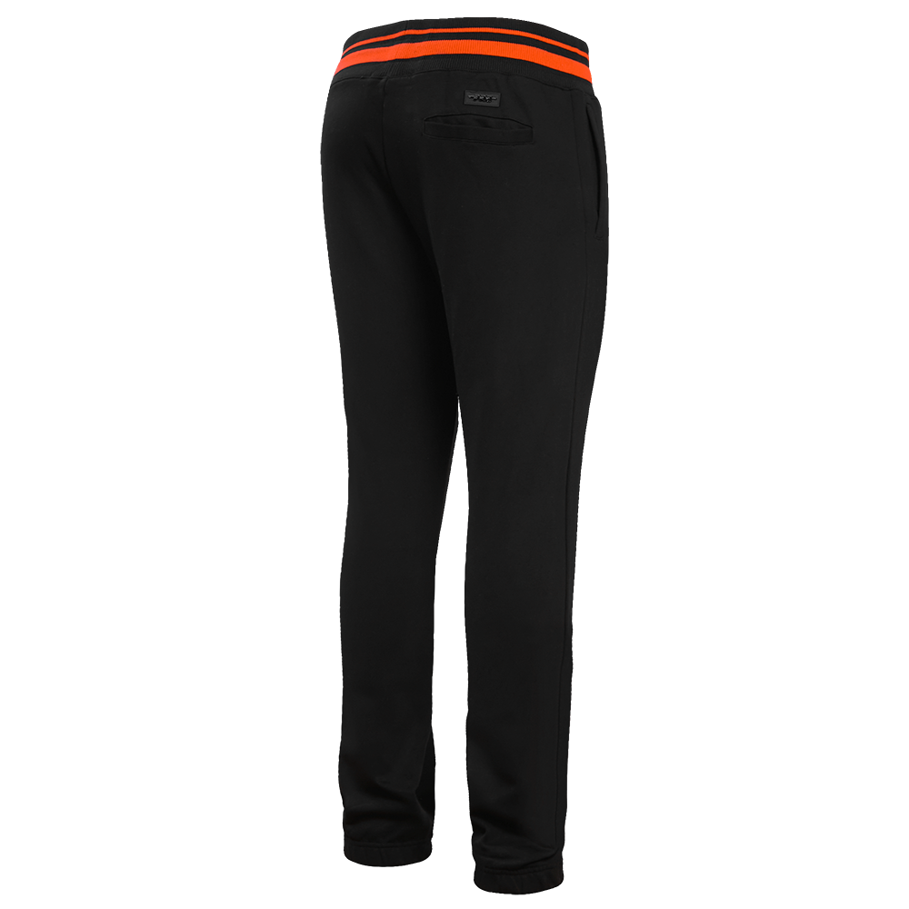 MLB SAN FRANCISCO GIANTS MASH UP PANTALON OUATÉ EN MOLLETON CÔTELÉ POUR HOMME (NOIR/ORANGE)