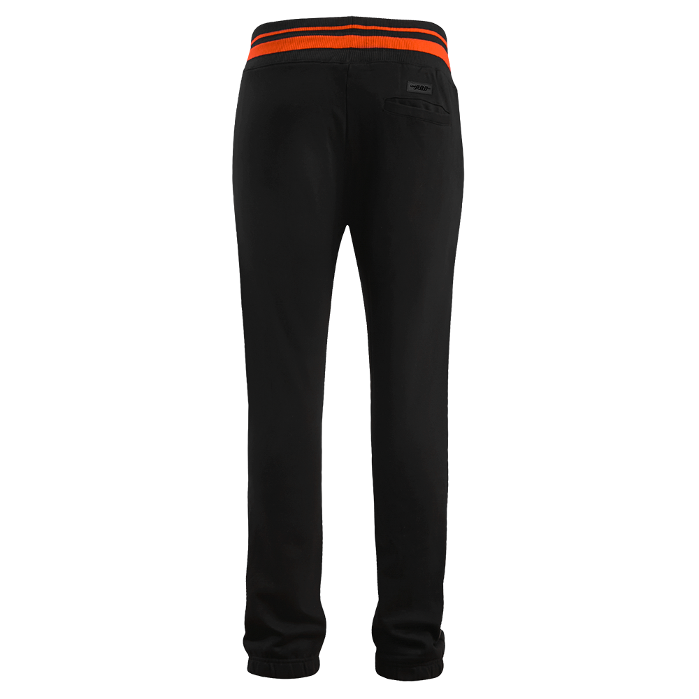 MLB SAN FRANCISCO GIANTS MASH UP PANTALON OUATÉ EN MOLLETON CÔTELÉ POUR HOMME (NOIR/ORANGE)
