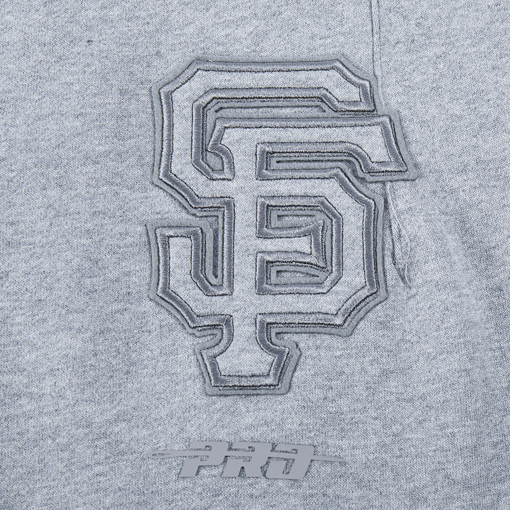 MLB SAN FRANCISCO GIANTS NEUTRAL PANTALON OUATÉ EN MOLLETON POUR HOMME (GRIS CHINÉ FONCÉ)