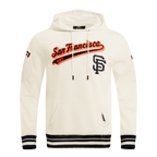 MLB SAN FRANCISCO GIANTS SCRIPT TAIL CHANDAIL À CAPUCHON EN MOLLETON CÔTELÉ POUR HOMME (COQUILLE D'ŒUF/NOIR)