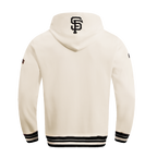 MLB SAN FRANCISCO GIANTS SCRIPT TAIL CHANDAIL À CAPUCHON EN MOLLETON CÔTELÉ POUR HOMME (COQUILLE D'ŒUF/NOIR)