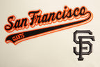 MLB SAN FRANCISCO GIANTS SCRIPT TAIL CHANDAIL À CAPUCHON EN MOLLETON CÔTELÉ POUR HOMME (COQUILLE D'ŒUF/NOIR)