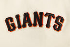 MLB SAN FRANCISCO GIANTS SCRIPT TAIL CHANDAIL À CAPUCHON EN MOLLETON CÔTELÉ POUR HOMME (COQUILLE D'ŒUF/NOIR)
