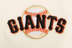 MLB SAN FRANCISCO GIANTS SCRIPT TAIL CHANDAIL À CAPUCHON EN MOLLETON CÔTELÉ POUR HOMME (COQUILLE D'ŒUF/NOIR)