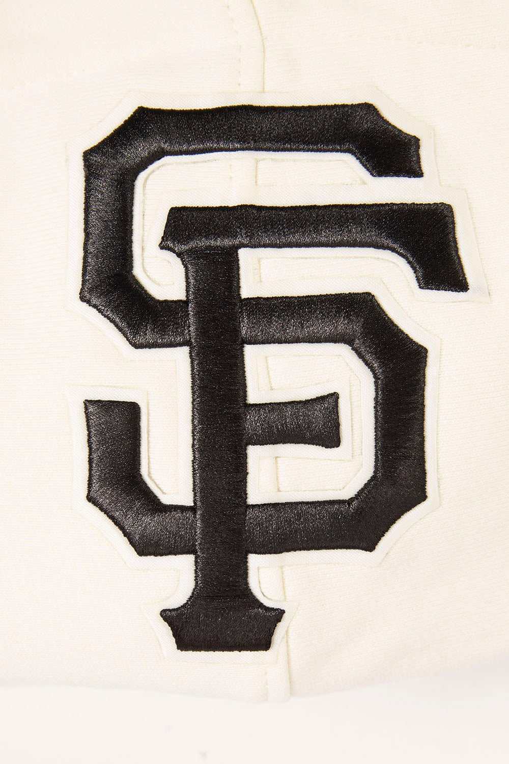 MLB SAN FRANCISCO GIANTS SCRIPT TAIL CHANDAIL À CAPUCHON EN MOLLETON CÔTELÉ POUR HOMME (COQUILLE D'ŒUF/NOIR)
