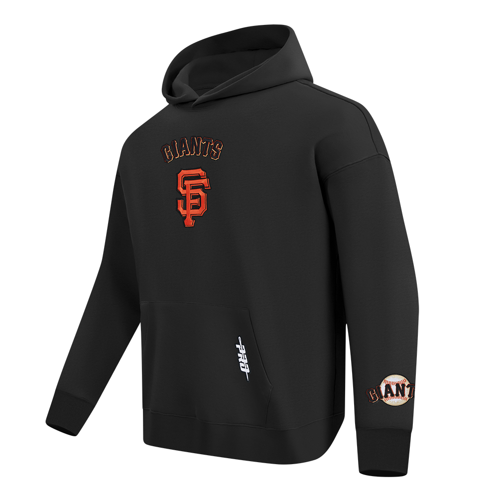 MLB SAN FRANCISCO GIANTS WINGSPAN CHANDAIL À CAPUCHON EN MOLLETON À ÉPAULES TOMBANTES POUR HOMME (NOIR)