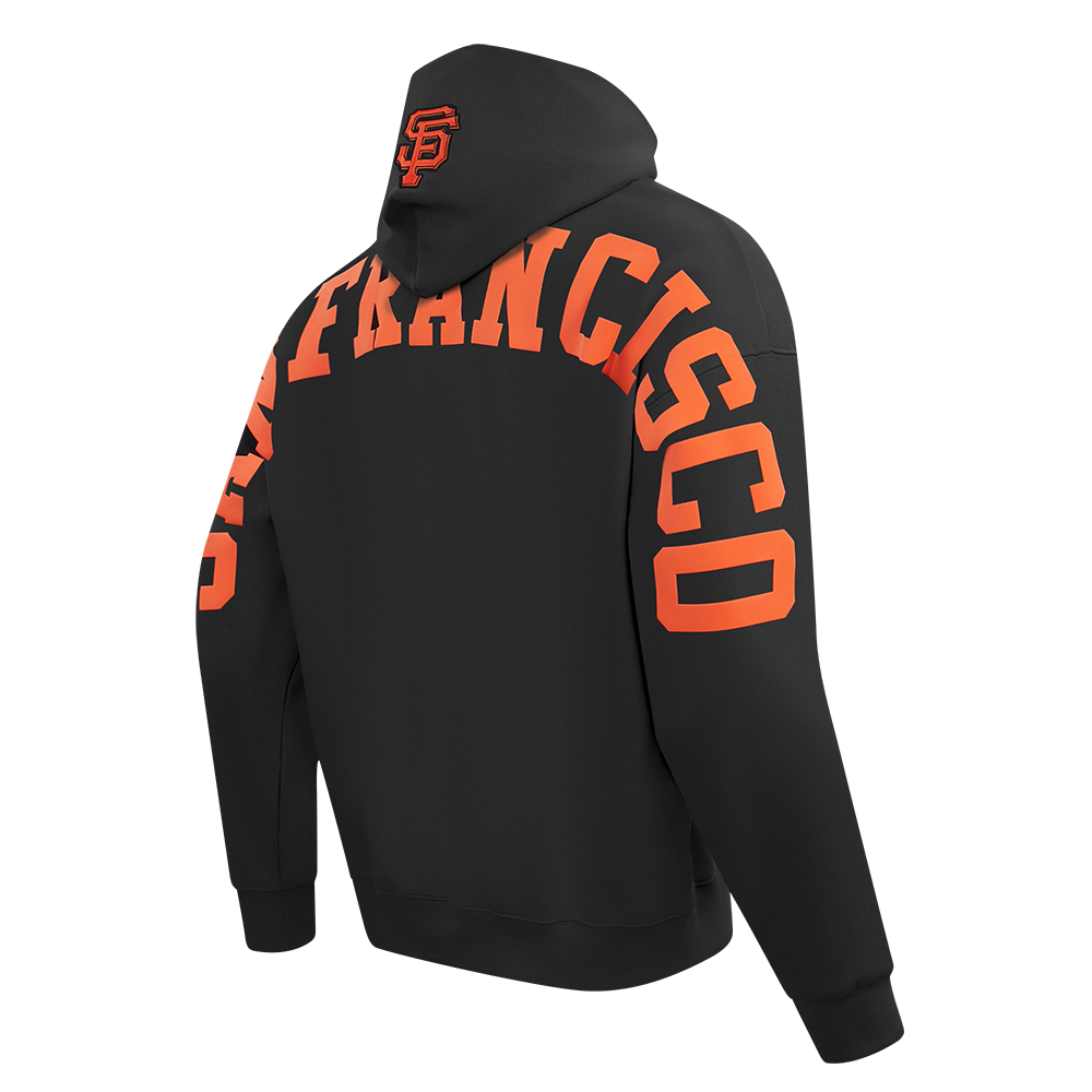 MLB SAN FRANCISCO GIANTS WINGSPAN CHANDAIL À CAPUCHON EN MOLLETON À ÉPAULES TOMBANTES POUR HOMME (NOIR)