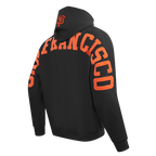 MLB SAN FRANCISCO GIANTS WINGSPAN CHANDAIL À CAPUCHON EN MOLLETON À ÉPAULES TOMBANTES POUR HOMME (NOIR)