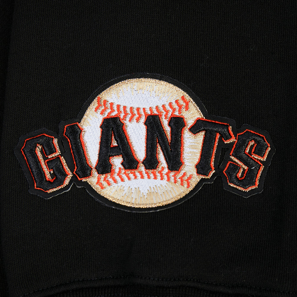 MLB SAN FRANCISCO GIANTS WINGSPAN CHANDAIL À CAPUCHON EN MOLLETON À ÉPAULES TOMBANTES POUR HOMME (NOIR)