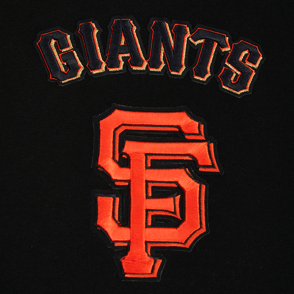 MLB SAN FRANCISCO GIANTS WINGSPAN CHANDAIL À CAPUCHON EN MOLLETON À ÉPAULES TOMBANTES POUR HOMME (NOIR)