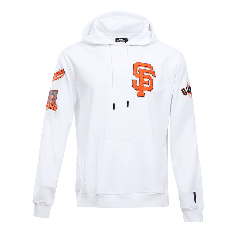MLB SAN FRANCISCO GIANTS CLASSIC CHENILLE MEN'S PULLOVER HOODIE (WHITE)