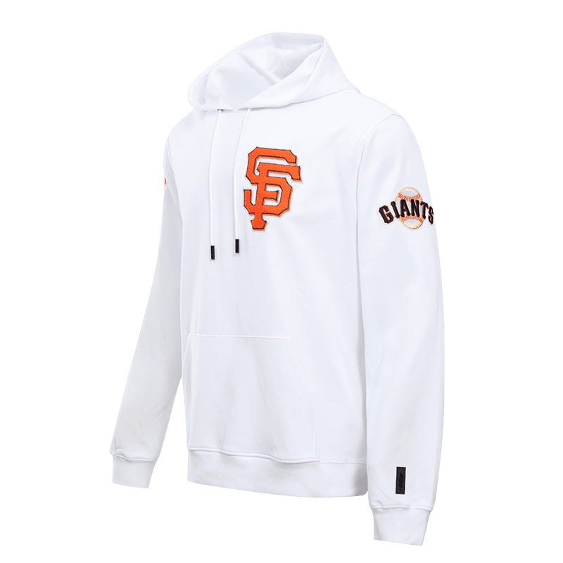 MLB SAN FRANCISCO GIANTS CLASSIC CHENILLE MEN'S PULLOVER HOODIE (WHITE)