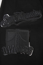 MLB SAN FRANCISCO GIANTS TRIPLE BLACK CHANDAIL À CAPUCHON À LOGO ET À GLISSIÈRE POUR HOMME (TRIPLE NOIR)