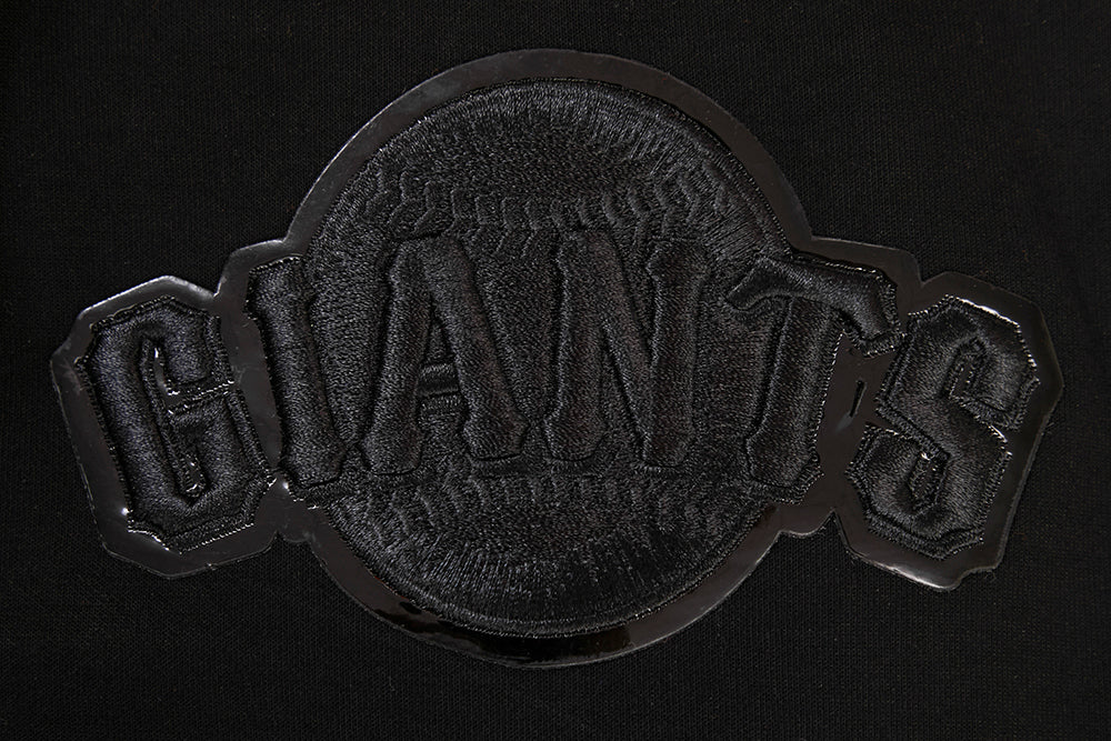 MLB SAN FRANCISCO GIANTS TRIPLE BLACK CHANDAIL À CAPUCHON À LOGO ET À GLISSIÈRE POUR HOMME (TRIPLE NOIR)