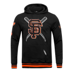 MLB SAN FRANCISCO GIANTS MASH UP MEN'S RIB FLC PO HOODIE (BLACK/ORANGE)