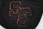 MLB SAN FRANCISCO GIANTS MASH UP MEN'S RIB FLC PO HOODIE (BLACK/ORANGE)