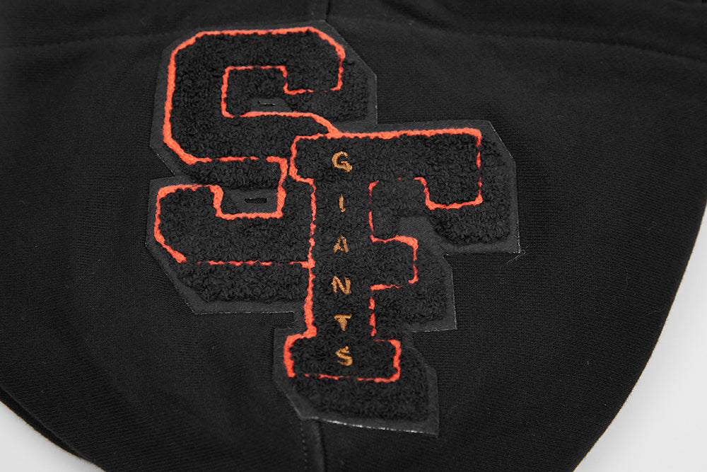 MLB SAN FRANCISCO GIANTS MASH UP MEN'S RIB FLC PO HOODIE (BLACK/ORANGE)