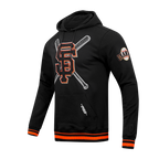 MLB SAN FRANCISCO GIANTS MASH UP MEN'S RIB FLC PO HOODIE (BLACK/ORANGE)