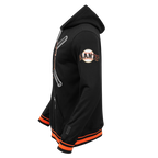 MLB SAN FRANCISCO GIANTS MASH UP MEN'S RIB FLC PO HOODIE (BLACK/ORANGE)