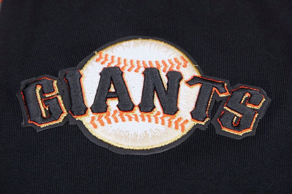 MLB SAN FRANCISCO GIANTS MASH UP MEN'S RIB FLC PO HOODIE (BLACK/ORANGE)