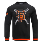 MLB SAN FRANCISCO GIANTS MASH UP CHANDAIL À COL ROND EN MOLLETON CÔTELÉ POUR HOMME (NOIR/ORANGE)