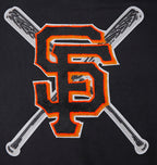 MLB SAN FRANCISCO GIANTS MASH UP CHANDAIL À COL ROND EN MOLLETON CÔTELÉ POUR HOMME (NOIR/ORANGE)