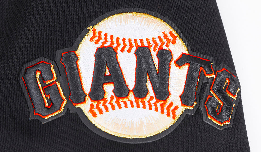 MLB SAN FRANCISCO GIANTS MASH UP CHANDAIL À COL ROND EN MOLLETON CÔTELÉ POUR HOMME (NOIR/ORANGE)