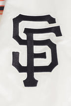 MLB SAN FRANCISCO GIANTS SCRIPT TAIL BLOUSON EN SATIN POUR HOMME (COQUILLE D'ŒUF/NOIR)